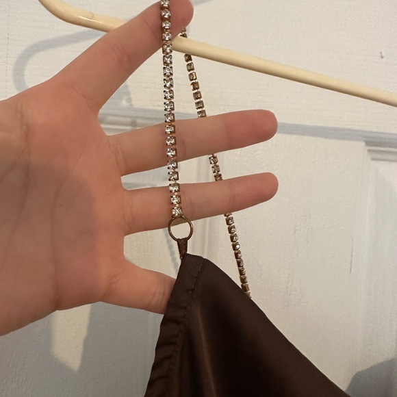 Brown cowel slip dress - Picture 5 of 5